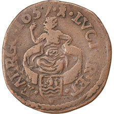 Netherlands, 1 Duit, 1657, KM #33, VF(20-25), Copper, 2.96