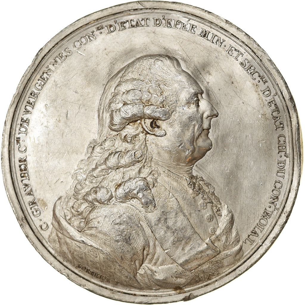 France, Médaille, Louis XVI, C. Gravier de Vergennes, Ministre et Secrétaire