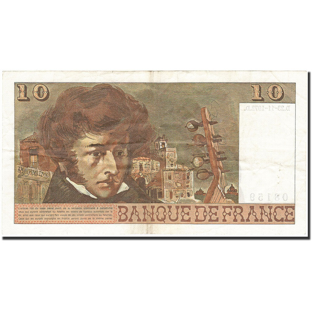 Banconote, Francia, 10 Francs, 1972, 1972-11-23, BB, Fayette:63.1, KM:150a