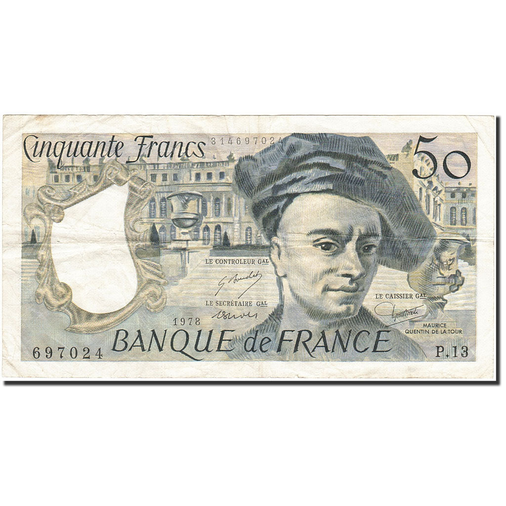 France, 50 Francs, 1976, KM:152a, 1978, EF(40-45), Fayette:67.3