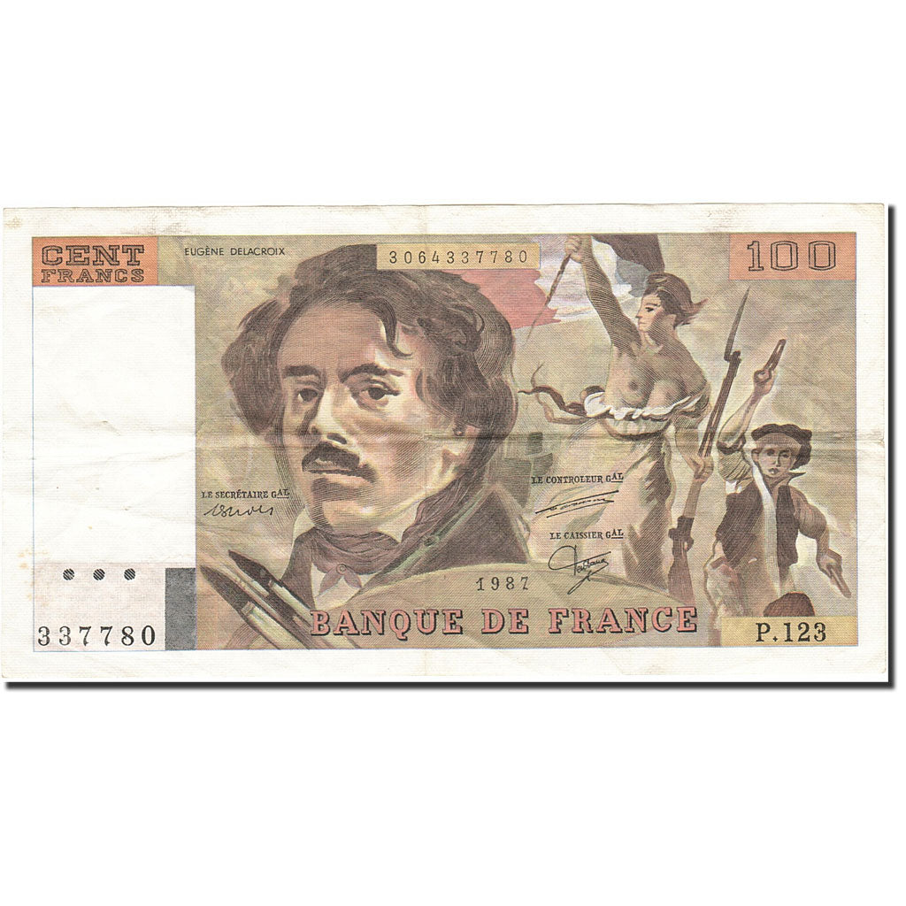 France, 100 Francs, 1978, KM:154c, 1987, EF(40-45), Fayette:69.11