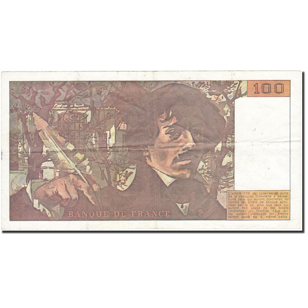 France, 100 Francs, 1978, KM:154e, 1990, VF(20-25), Fayette:69bis.2b