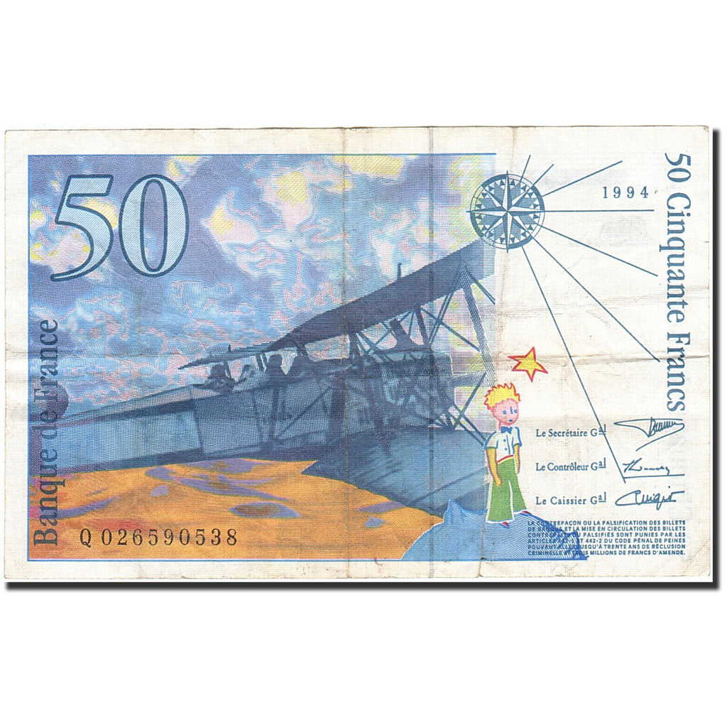 France, 50 Francs, 1992, KM:157Aa, 1994, VF(20-25), Fayette:73.1d