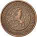NETHERLANDS, 1/2 Cent, 1891, KM #109.2, EF(40-45), Bronze, 14, 1.24