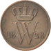 Paesi Bassi, William I, Cent, 1828, Brussels, MB, Rame, KM:47
