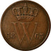 Coin, Netherlands, William III, Cent, 1863, EF(40-45), Copper, KM:100