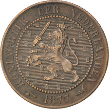 Coin, Netherlands, William III, 2-1/2 Cent, 1877, AU(50-53), Bronze, KM:108.1