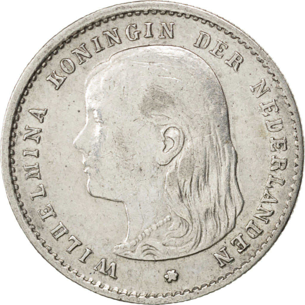 Coin, Netherlands, Wilhelmina I, 10 Cents, 1897, EF(40-45), Silver, KM:116