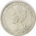 NETHERLANDS, 25 Cents, 1925, KM #146, AU(50-53), Silver, 19, 3.56