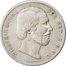 NETHERLANDS, 2-1/2 Gulden, 1852, KM #82, VF(30-35), Silver, 38, 24.52