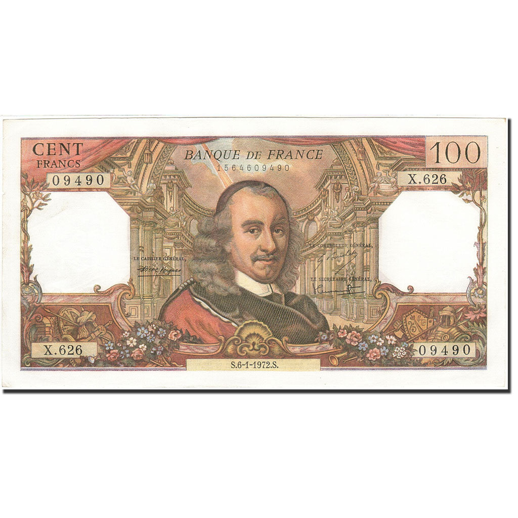 Biljet, Frankrijk, 100 Francs, 1964, 1972-01-06, TTB+, Fayette:65.38, KM:149d