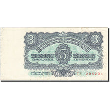 Billet, Tchécoslovaquie, 3 Koruny, 1961, 1961, KM:81b, TB+