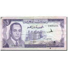 Banknote, Morocco, 5 Dirhams, 1970, 1970, KM:56a, VF(20-25)