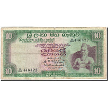 Banknote, Ceylon, 10 Rupees, 1969-1977, 1969-10-20, KM:74a, VG(8-10)