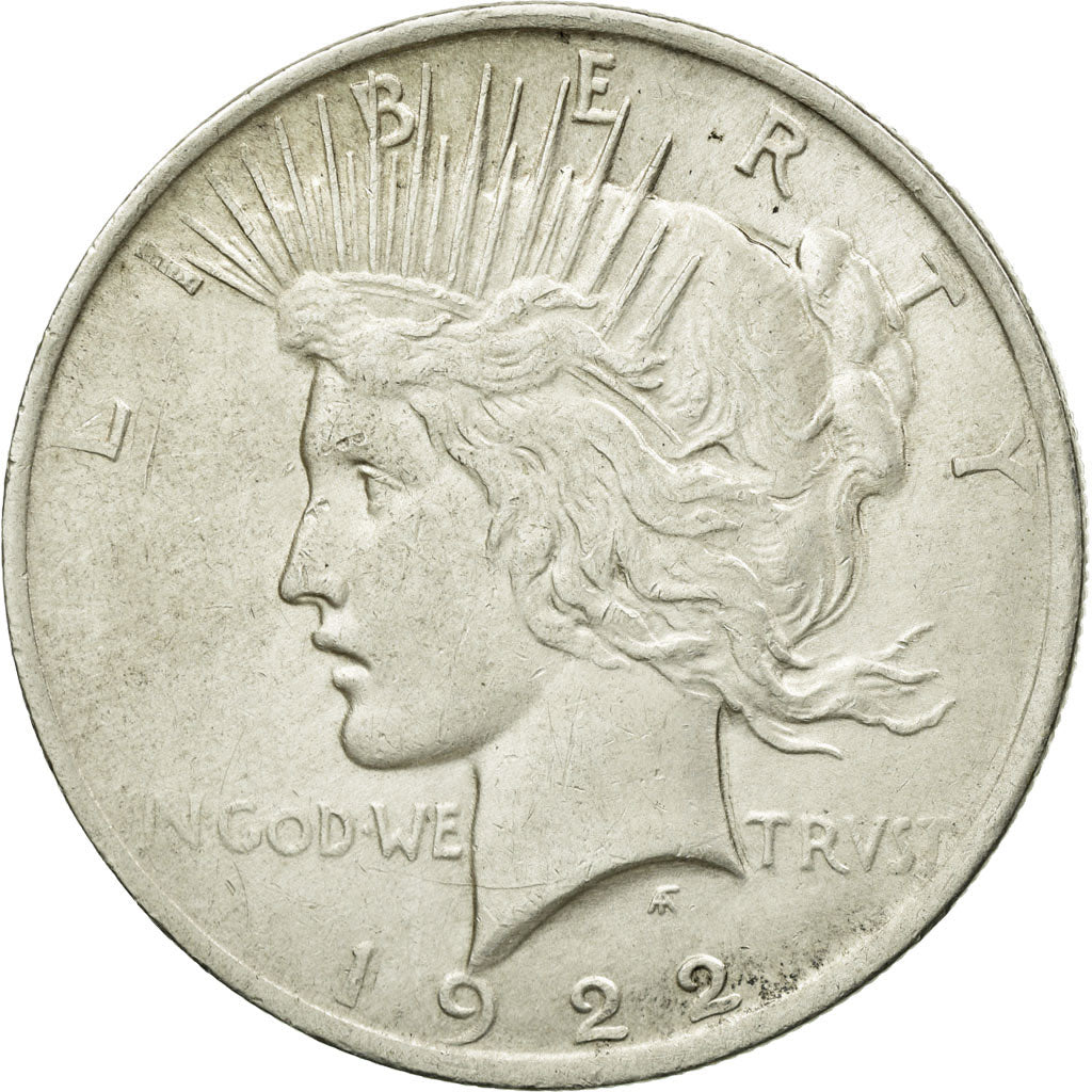 Coin, United States, Peace Dollar, Dollar, 1922, U.S. Mint, San Francisco