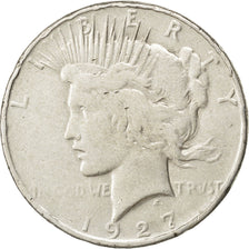 UNITED STATES, Peace Dollar, Dollar, 1927, U.S. Mint, KM #150, F(12-15),...