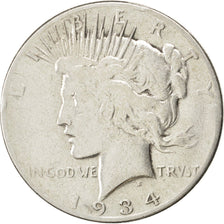 UNITED STATES, Peace Dollar, Dollar, 1934, U.S. Mint, KM #150, F(12-15),...