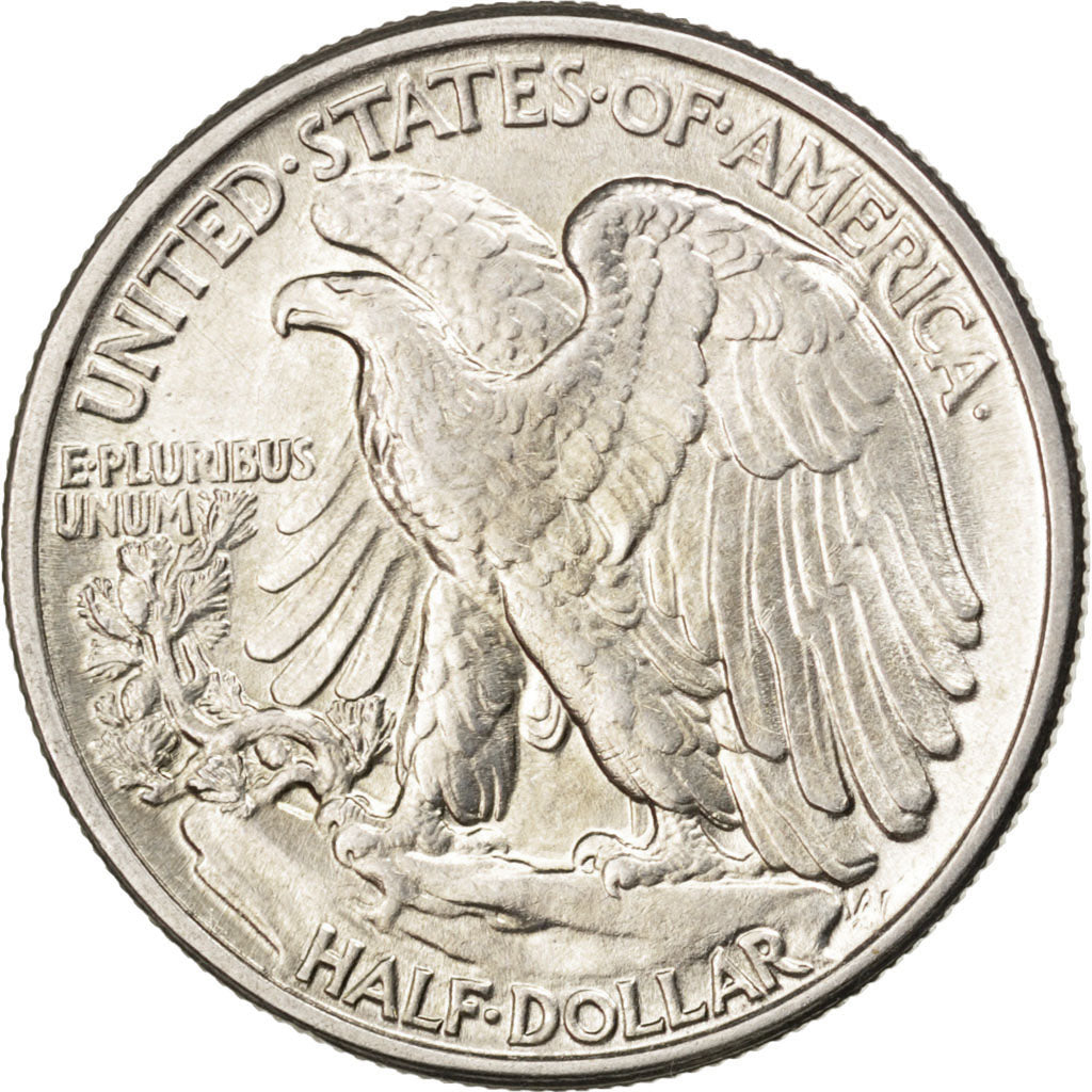 United States, 1/2 Dollar, 1942, Philadelphia, KM #142, AU(55-58), Silver, 12.44