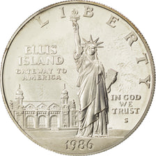 UNITED STATES, Dollar, 1986, U.S. Mint, KM #214, MS(63), Silver, 38.1, 26.82