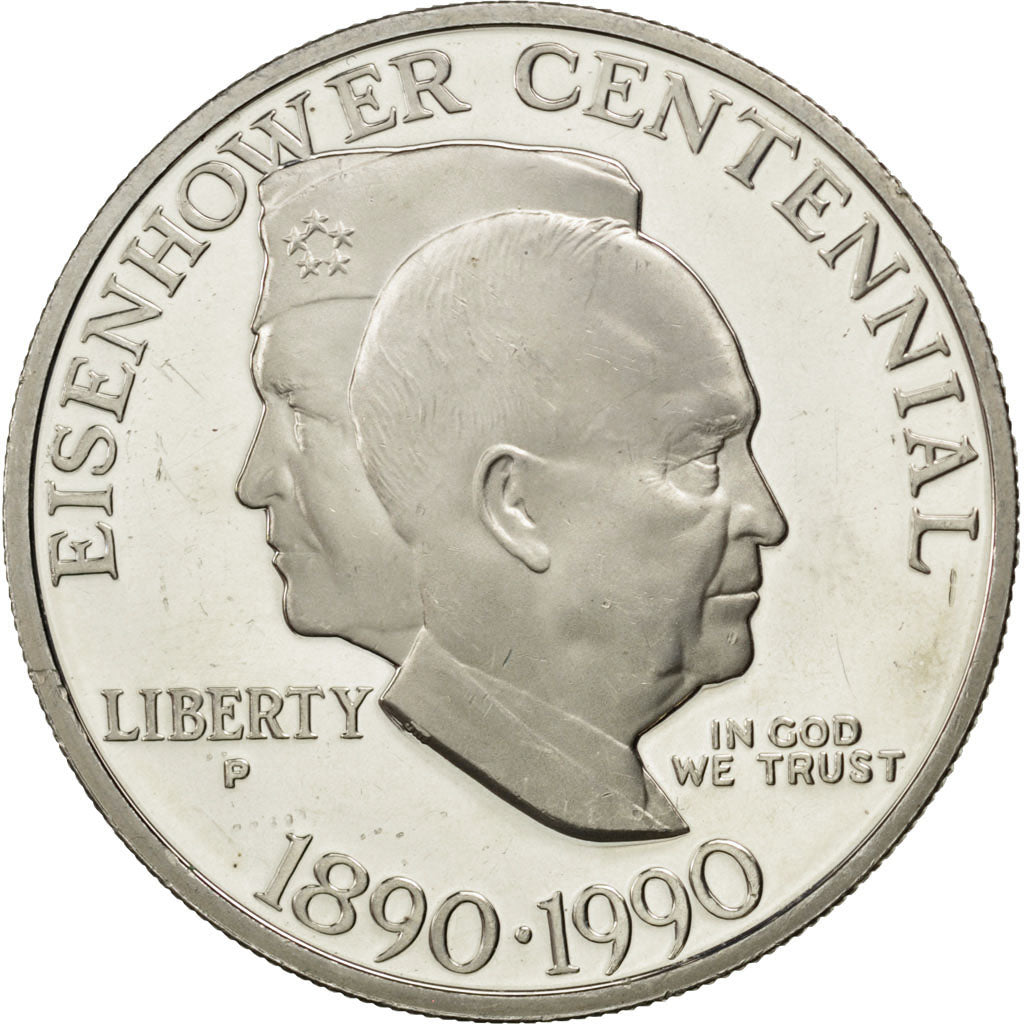 UNITED STATES, Dollar, 1990, U.S. Mint, KM #227, MS(63), Silver, 38.1, 26.92