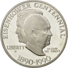 UNITED STATES, Dollar, 1990, U.S. Mint, KM #227, MS(63), Silver, 38.1, 26.92