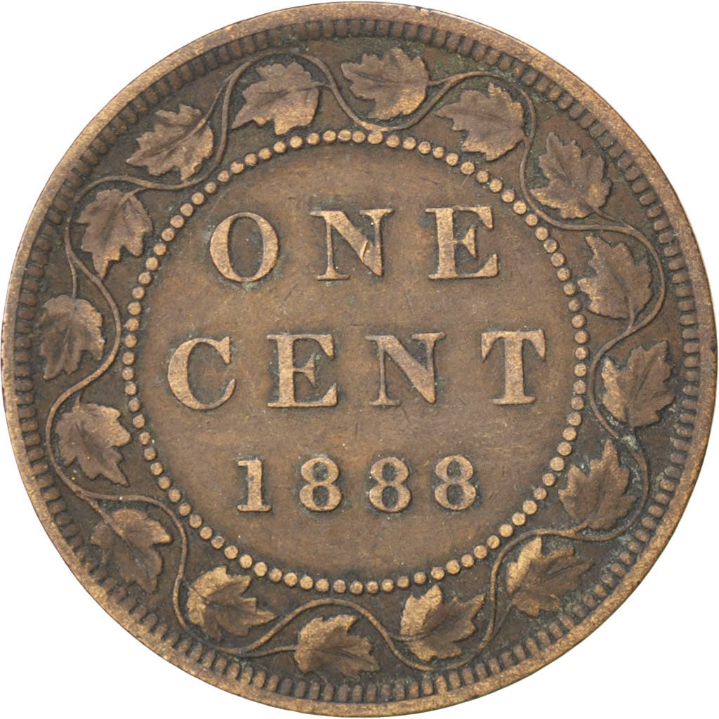 CANADA, Cent, 1888, Royal Canadian Mint, KM #7, EF(40-45), Bronze, 25.5, 5.62