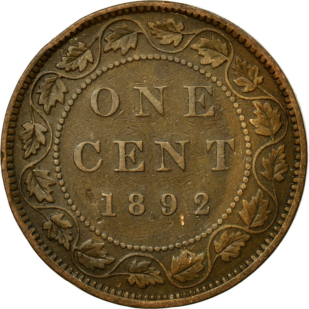 Coin, Canada, Victoria, Cent, 1892, Ottawa, EF(40-45), Bronze, KM:7