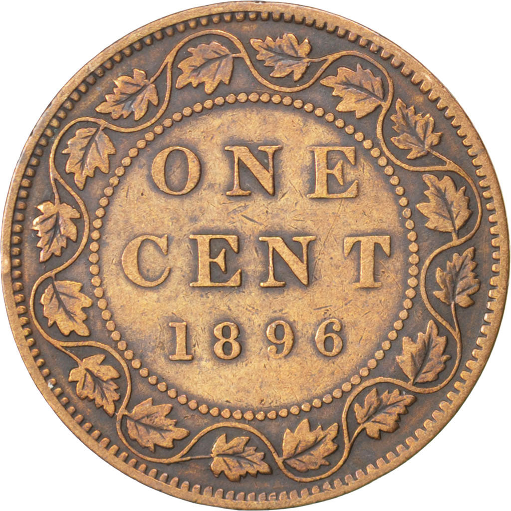 CANADA, Cent, 1896, Royal Canadian Mint, KM #7, EF(40-45), Bronze, 25.5, 5.61