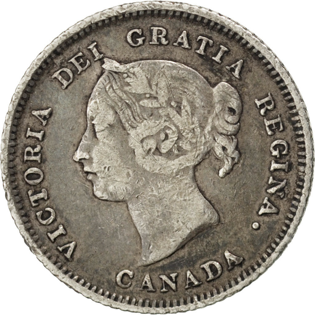 CANADA, 5 Cents, 1880, Heaton, KM #2, VF(20-25), Silver, 1.16