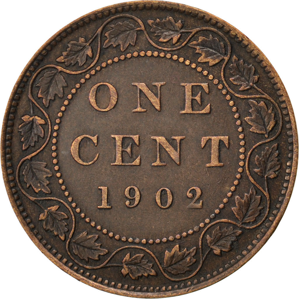 CANADA, Cent, 1902, Royal Canadian Mint, KM #8, EF(40-45), Bronze, 25.5, 5.57