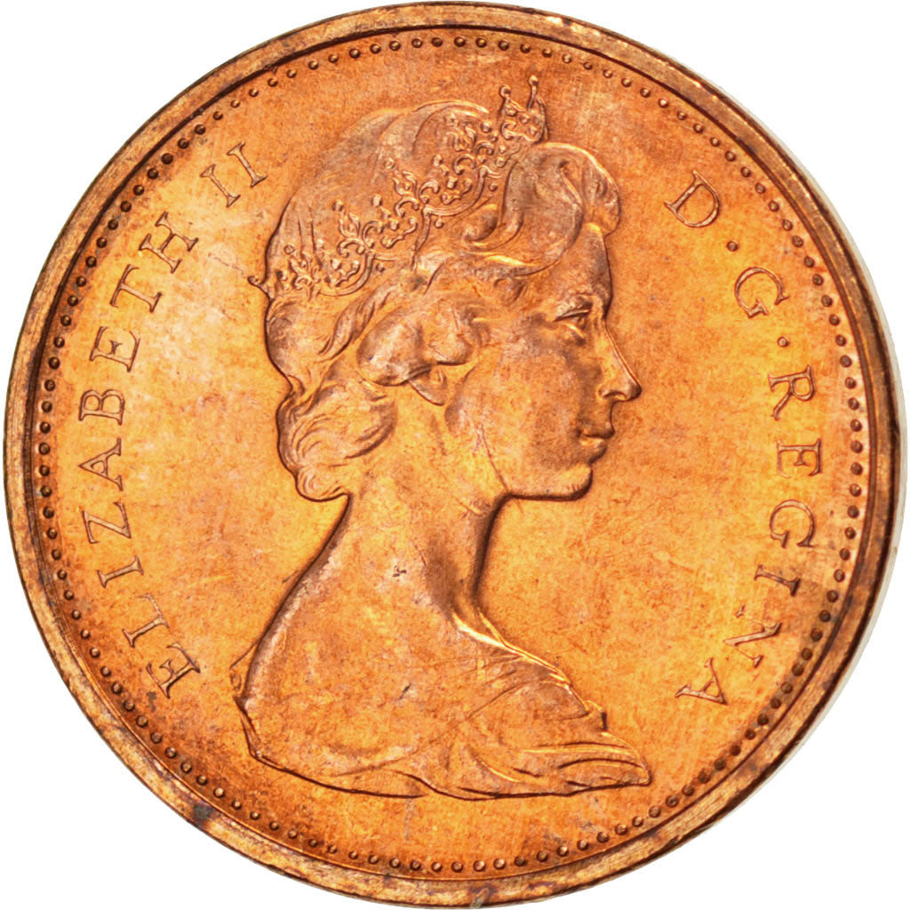 CANADA, Cent, 1967, Royal Canadian Mint, KM #65, MS(63), Bronze, 19.10, 3.27