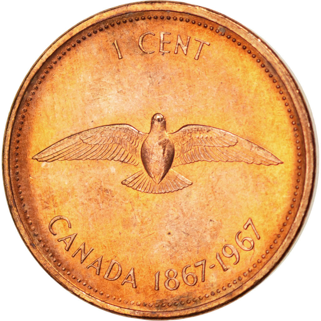 CANADA, Cent, 1967, Royal Canadian Mint, KM #65, MS(63), Bronze, 19.10, 3.27