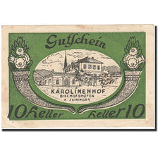Banknote, Austria, Bischofshofen, 10 Heller, corne d'abondance, 1920