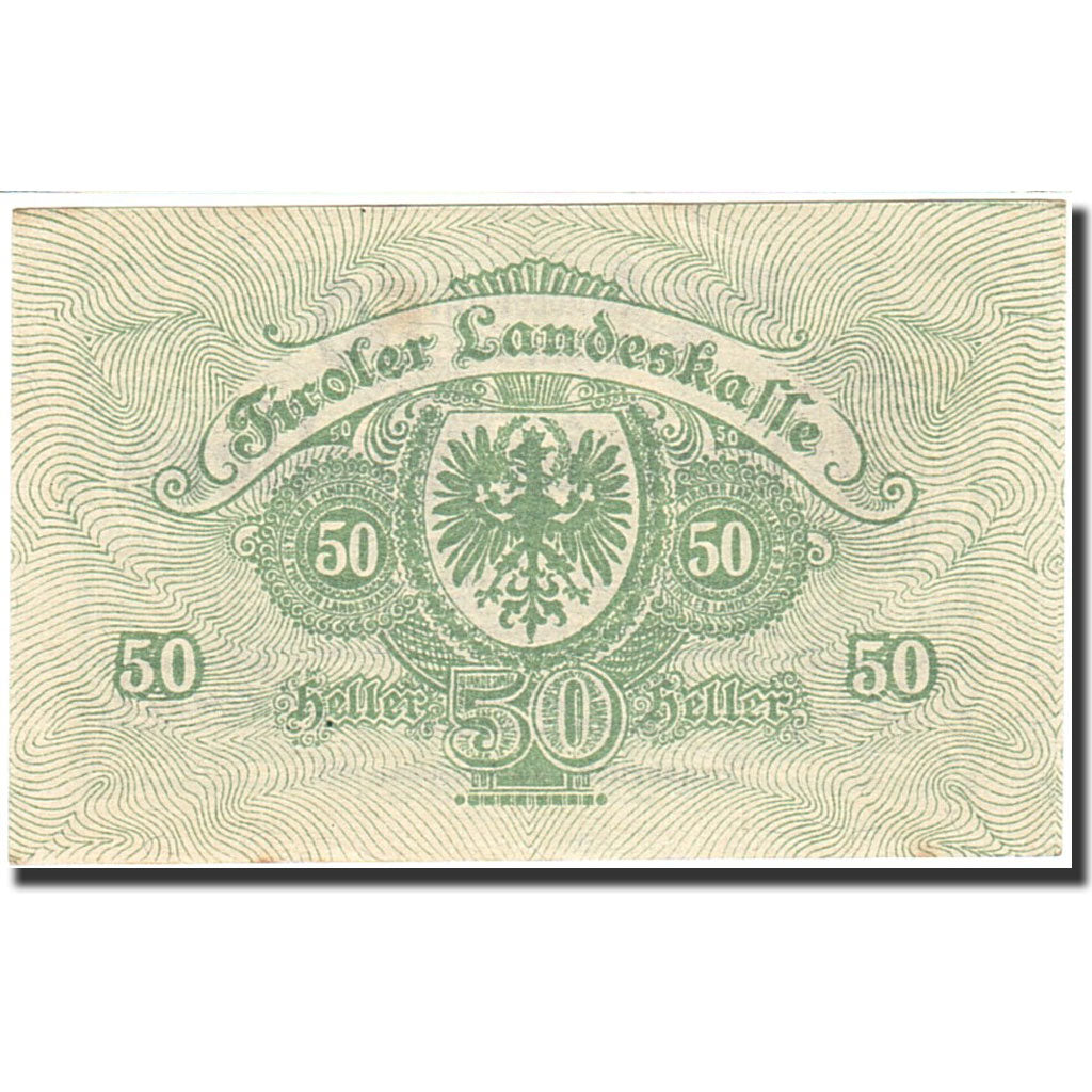 Banknote, Austria, Innsbruck, 50 Heller, valeur faciale, 1919, 1919-09-01