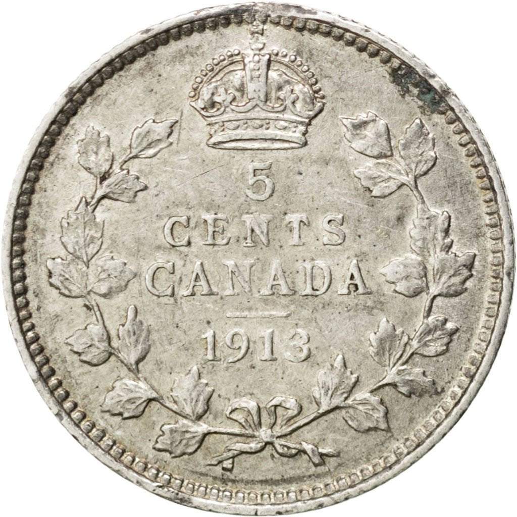 Canada, Georges V, 5 Cents 1913, KM 22