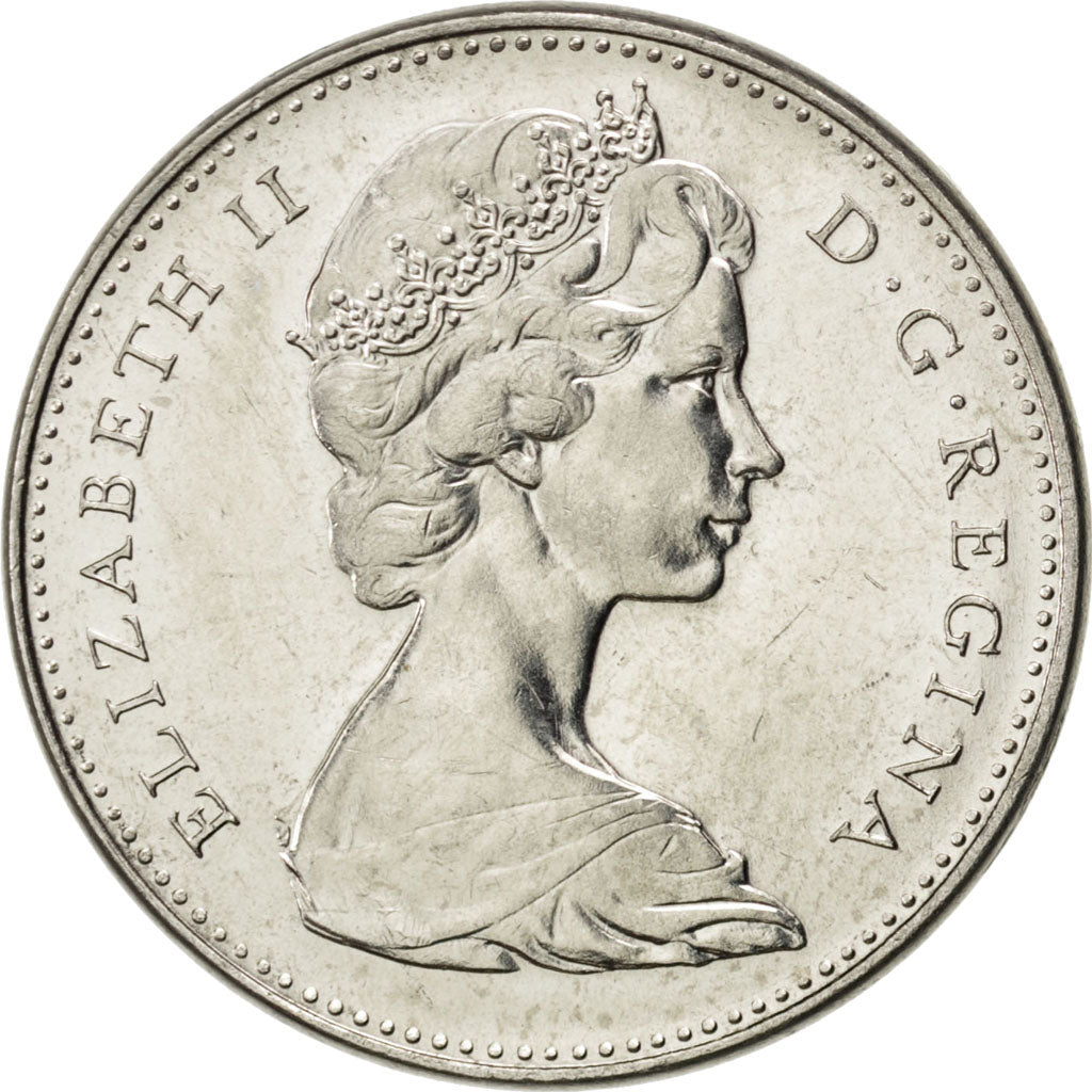 Canada, Elizabeth II, 5 Cents, 1967, Ottawa, SPL, Nichel, KM:66