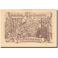 Banknote, Austria, Liechtenstein, 10 Heller, bûcheron, 1920, 1920-12-31