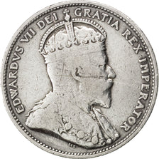 CANADA, 25 Cents, 1910, Royal Canadian Mint, KM #11a, VF(20-25), Silver, 5.74