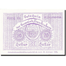 Banknote, Austria, Frankenburg, 20 Heller, Foret, 1920, 1920-12-31, UNC(65-70)