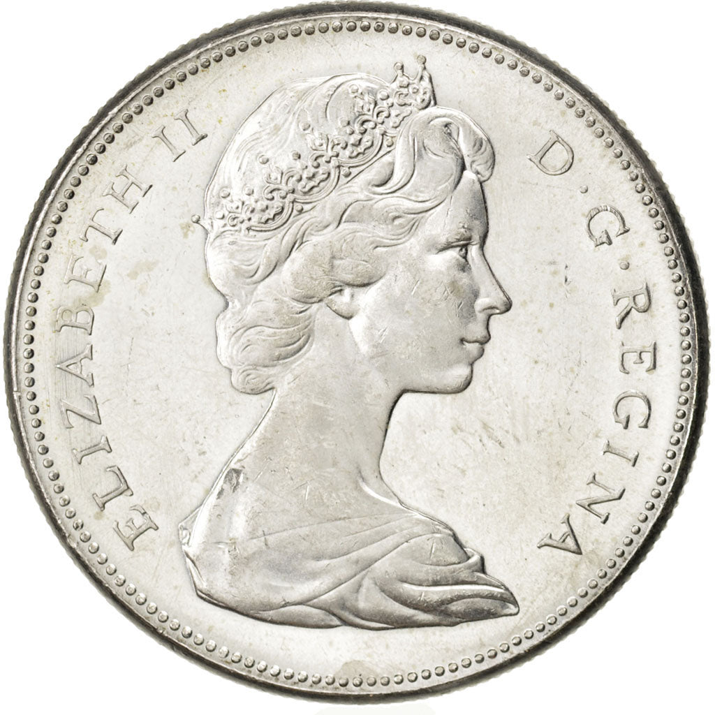 CANADA, Dollar, 1967, Royal Canadian Mint, KM #70, MS(63), Silver, 36, 23.45