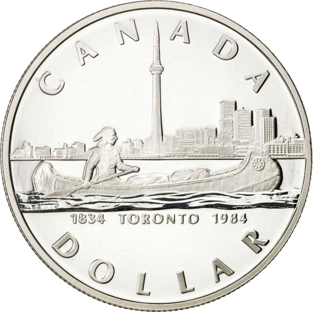 CANADA, Dollar, 1984, Royal Canadian Mint, KM #140, MS(63), Silver, 36, 23.45