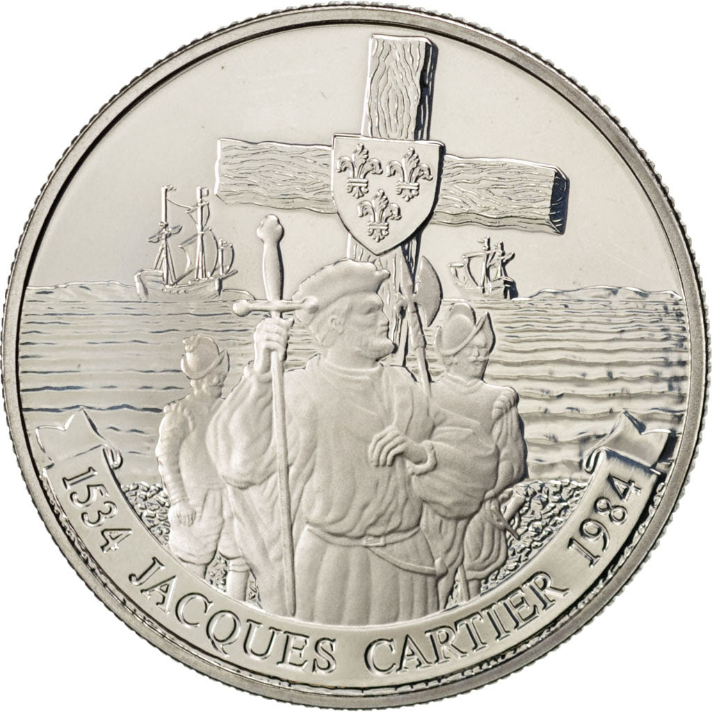 Canada, Elisabeth II, 1 Dollar 1984 Jacques Cartier, KM 141