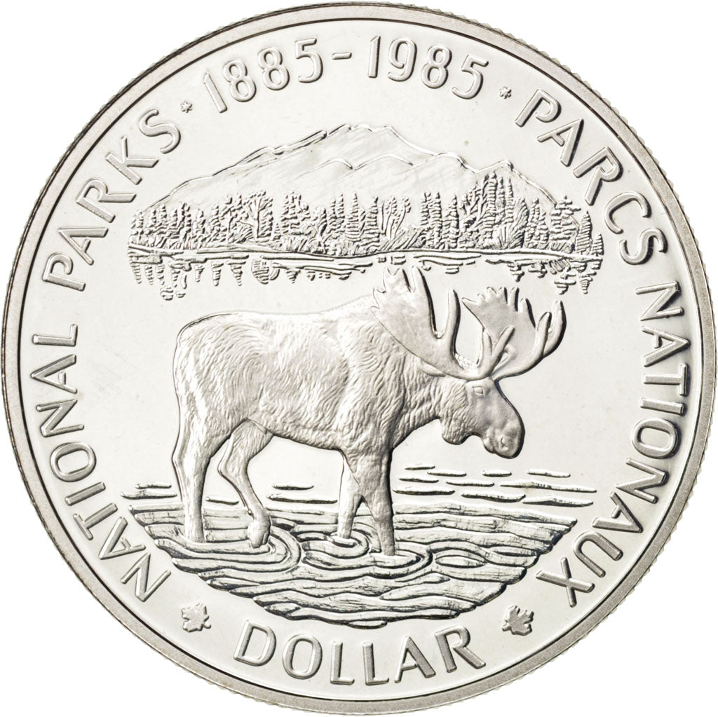 CANADA, Dollar, 1985, Royal Canadian Mint, KM #143, MS(63), Silver, 36, 23.38