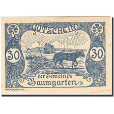 Banknote, Austria, Baumgarten, 30 Heller, agriculteur, 1921-02-28, blue, UNC(63)