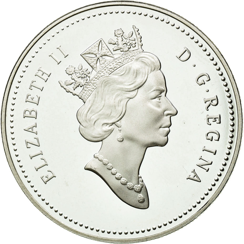 Coin, Canada, Elizabeth II, Dollar, 1990, Ottawa, MS(65-70), Silver, KM:170