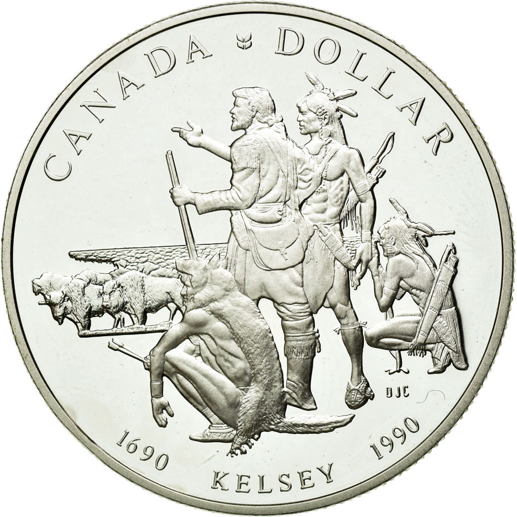 Coin, Canada, Elizabeth II, Dollar, 1990, Ottawa, MS(65-70), Silver, KM:170