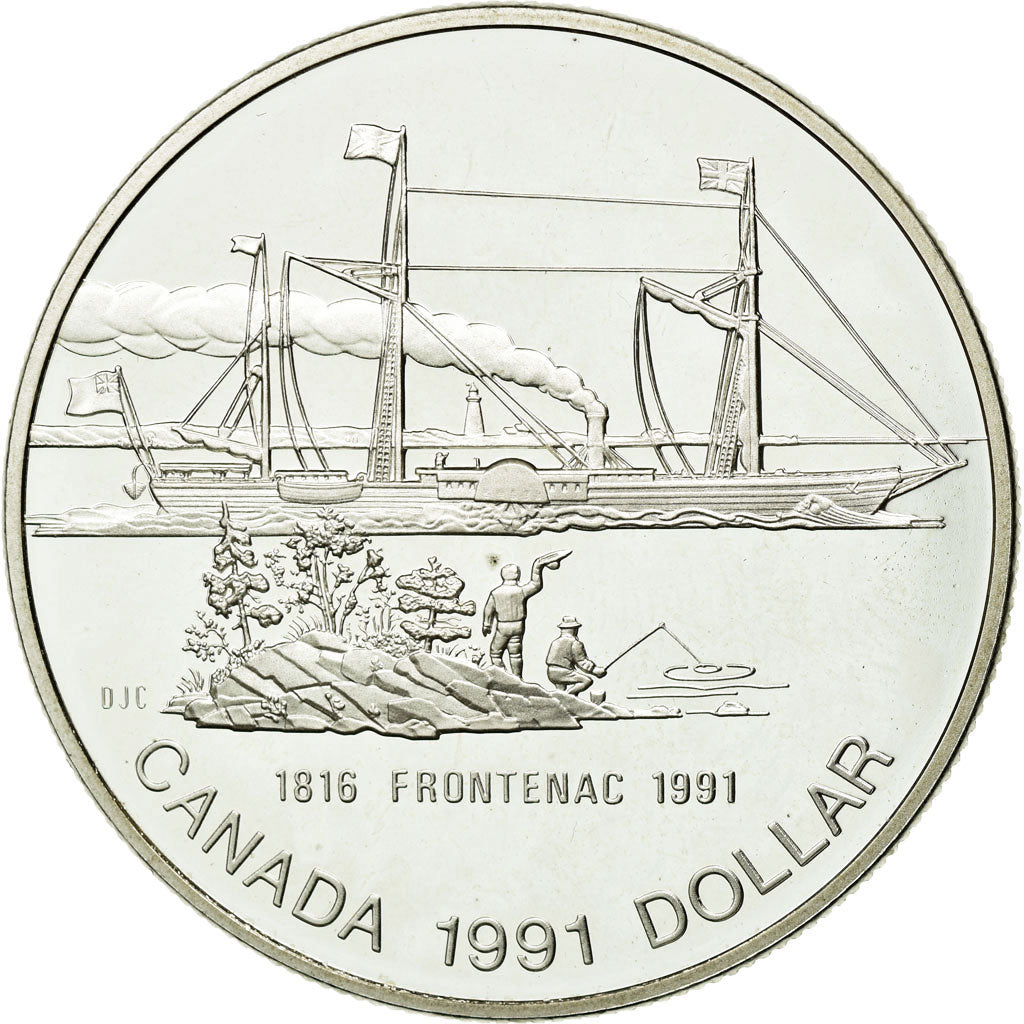 Coin, Canada, Elizabeth II, Dollar, 1991, Ottawa, MS(65-70), Silver, KM:179