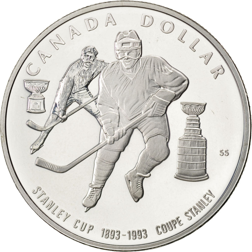 Canada, Elisabeth II, 1 Dollar 1993 Stanley Cup Hockey, KM 235