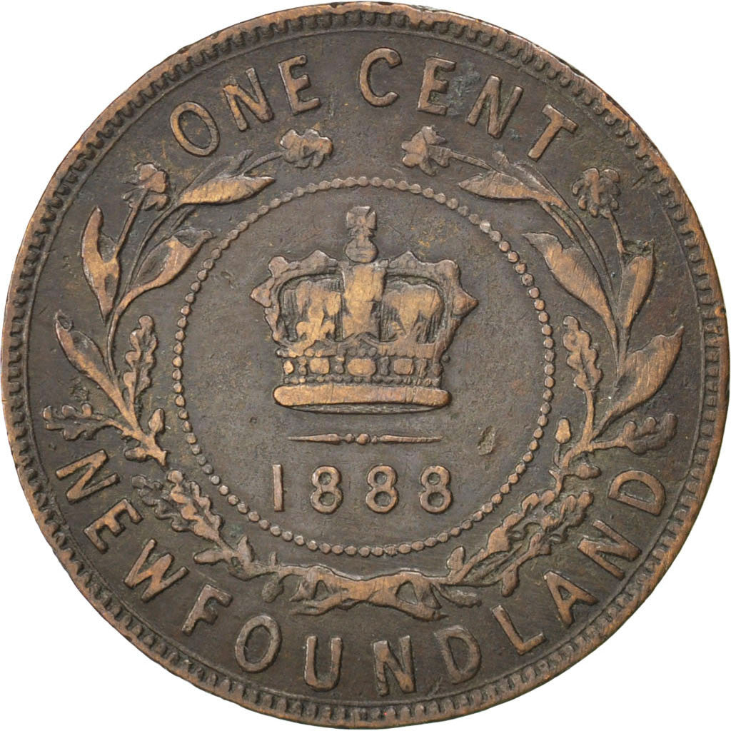 NEWFOUNDLAND, Large Cent, 1888, KM #1, EF(40-45), Bronze, 5.52