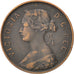 NEWFOUNDLAND, Large Cent, 1890, KM #1, VF(30-35), Bronze, 5.47